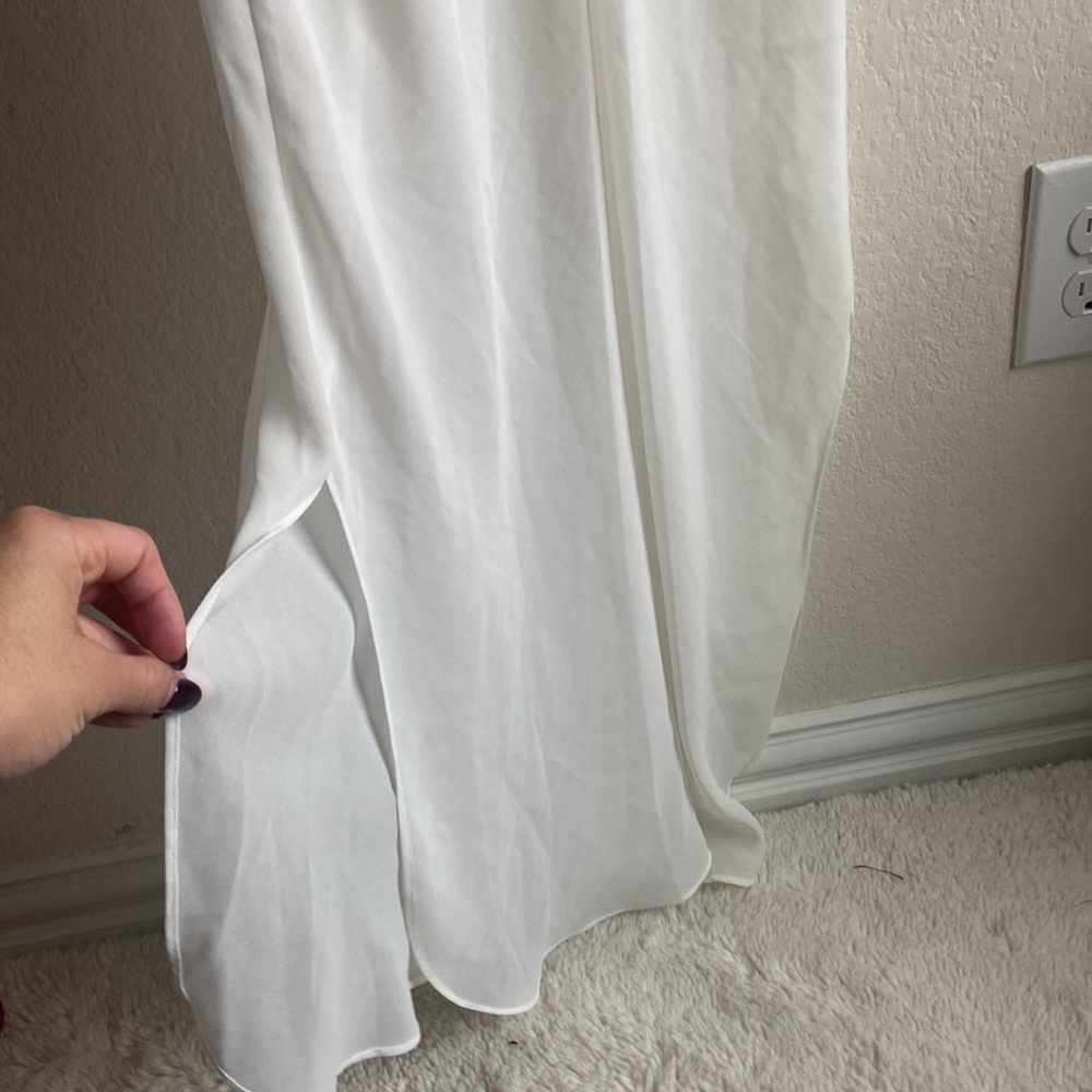VINTAGE sheer white nightgown with lace and sequins - Picture 6 of 8